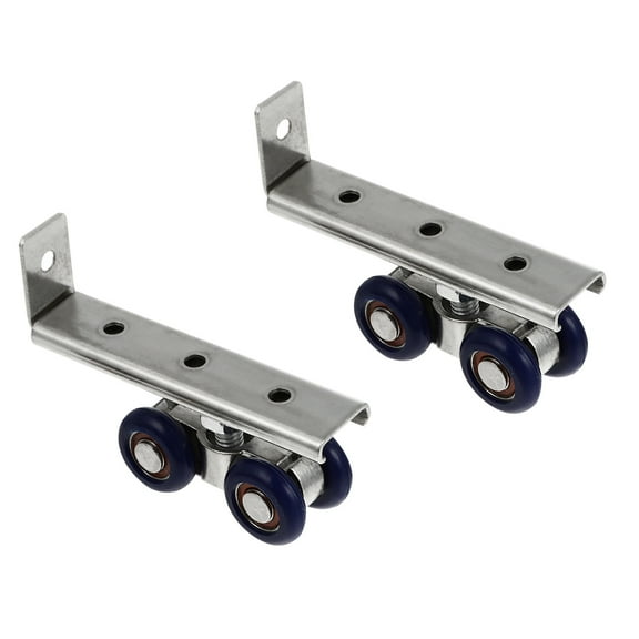 2 Sets Wardrobe Door Hanger Heavy Duty Castors Furniture Rollers Sliding Wheel Closet Pulley Casters