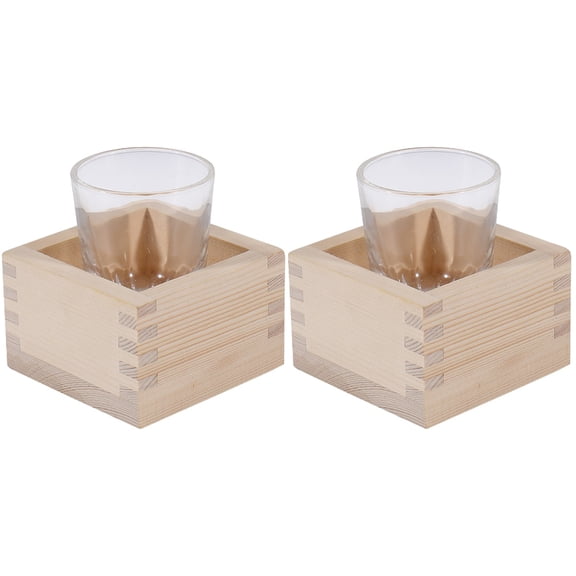 2 Sets Warmer Coffee Mug Household Sake Serving Cup Transparent