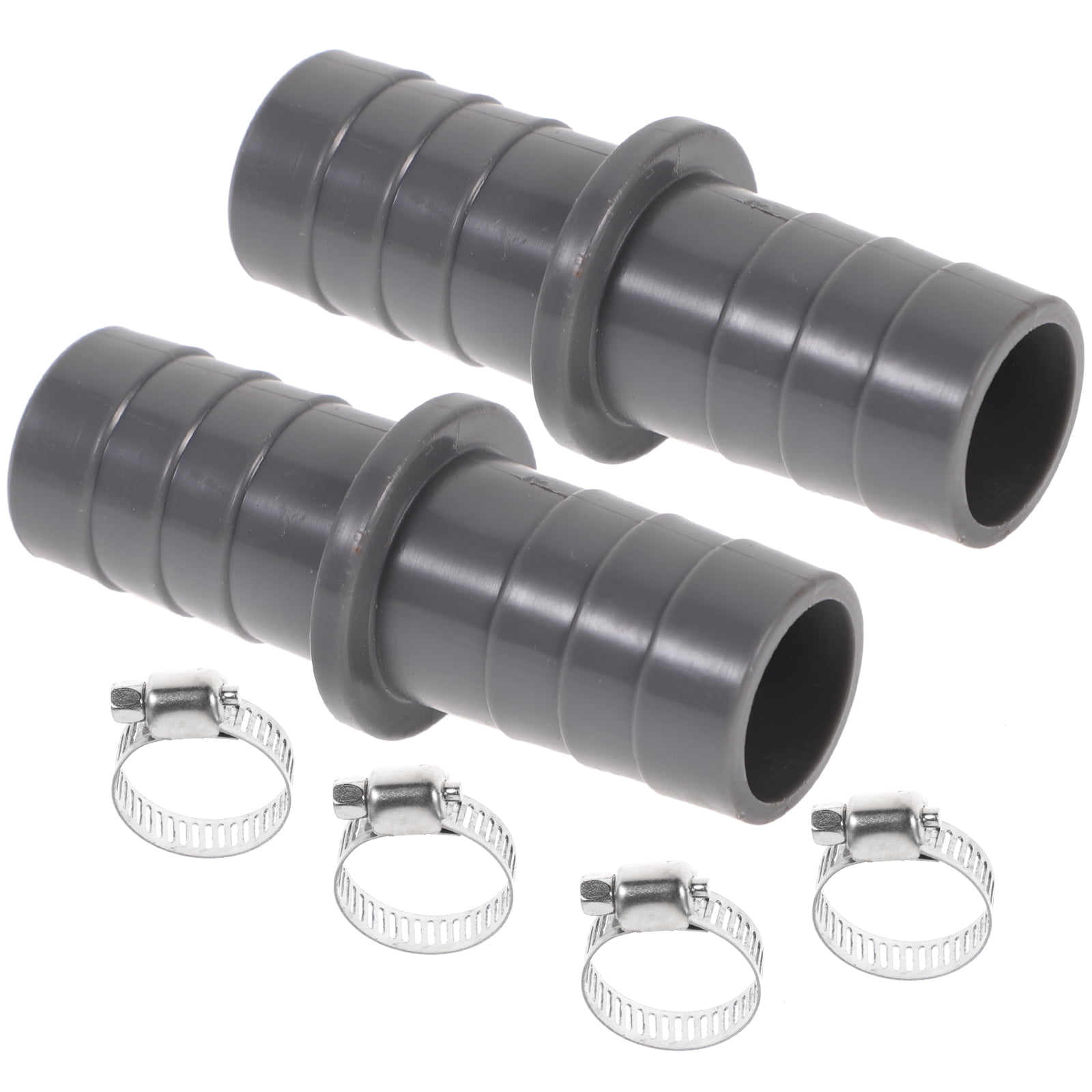 2 Sets Washing Machine Drain Hose Connector Drain Hose Extension Adapter with Hose Clamps