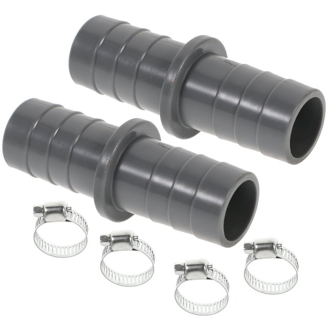 2 Sets Washing Machine Drain Hose Connector Drain Hose Extension Adapter with Hose Clamps