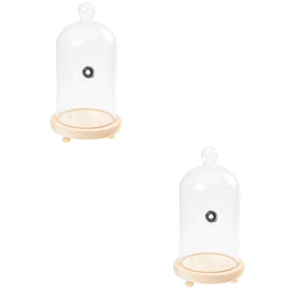 2 Sets Wicker Glass Hood Food Protector Showcase