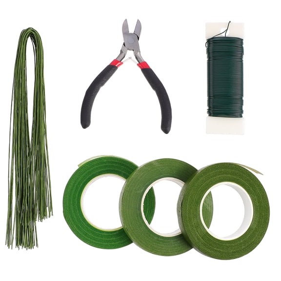 DRAFIDEEP Floral Arrangement Tools Kit Dark Green For Wedding Bouquet And Home Decor 2 Sets