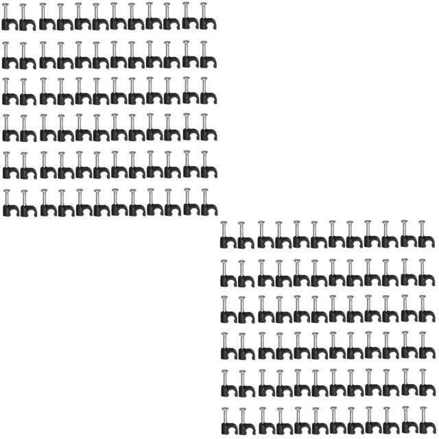 2 Sets Wire Staple Coaxial Cable Staples Clips for Speaker Pro