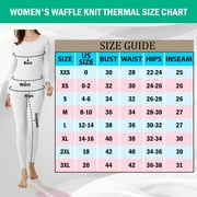 BARGAIN HUNTERS 2-Sets Womens Ultra Soft Cotton Waffle Knit Thermal Underwear Set Sizes S-XL