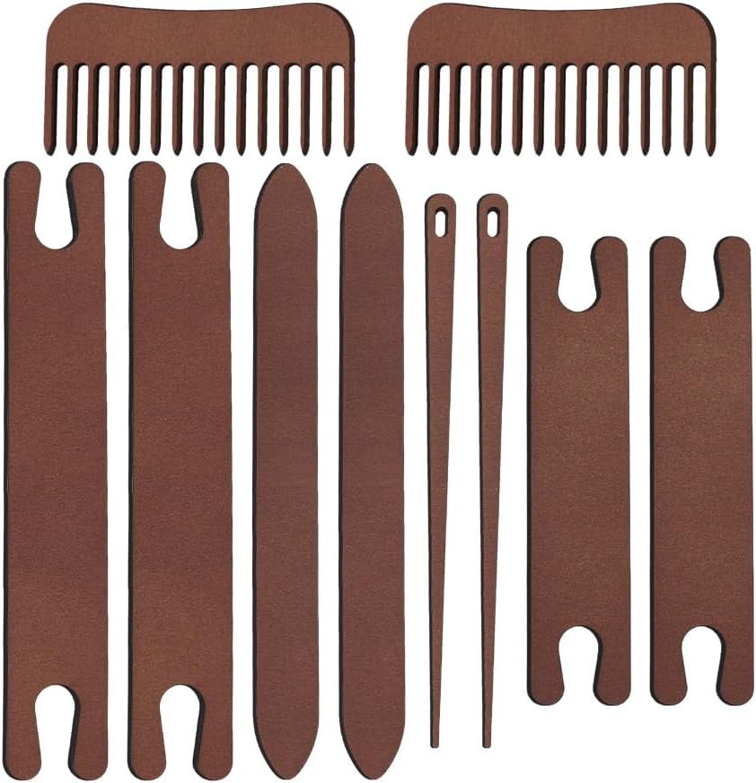 2 Sets Wood Knitting Loom Tool Kits 5 Pieces Knitting Weaving Loom