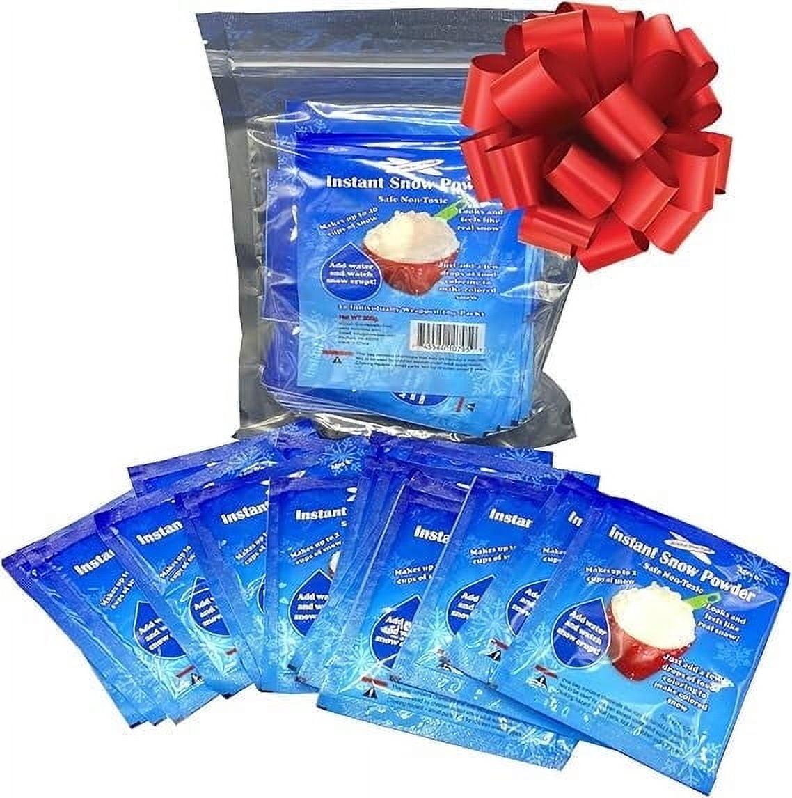 Colorfulinstant Snow 2 Sets of 20 Packs (10g Each) Instant Snow Powder – Create a Winter ...