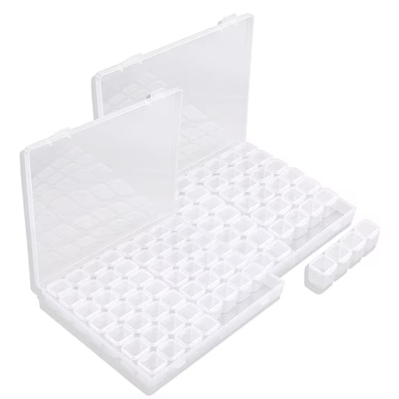 2 Sets of 56-Bin Detachable Storage Boxes For Crafting and Storing Items