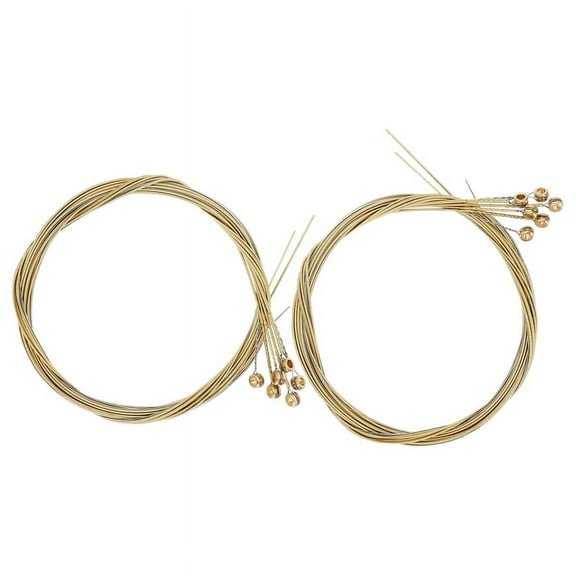 2 Sets of 6 Guitar Strings Replacement Steel String for Acoustic Changing Tool