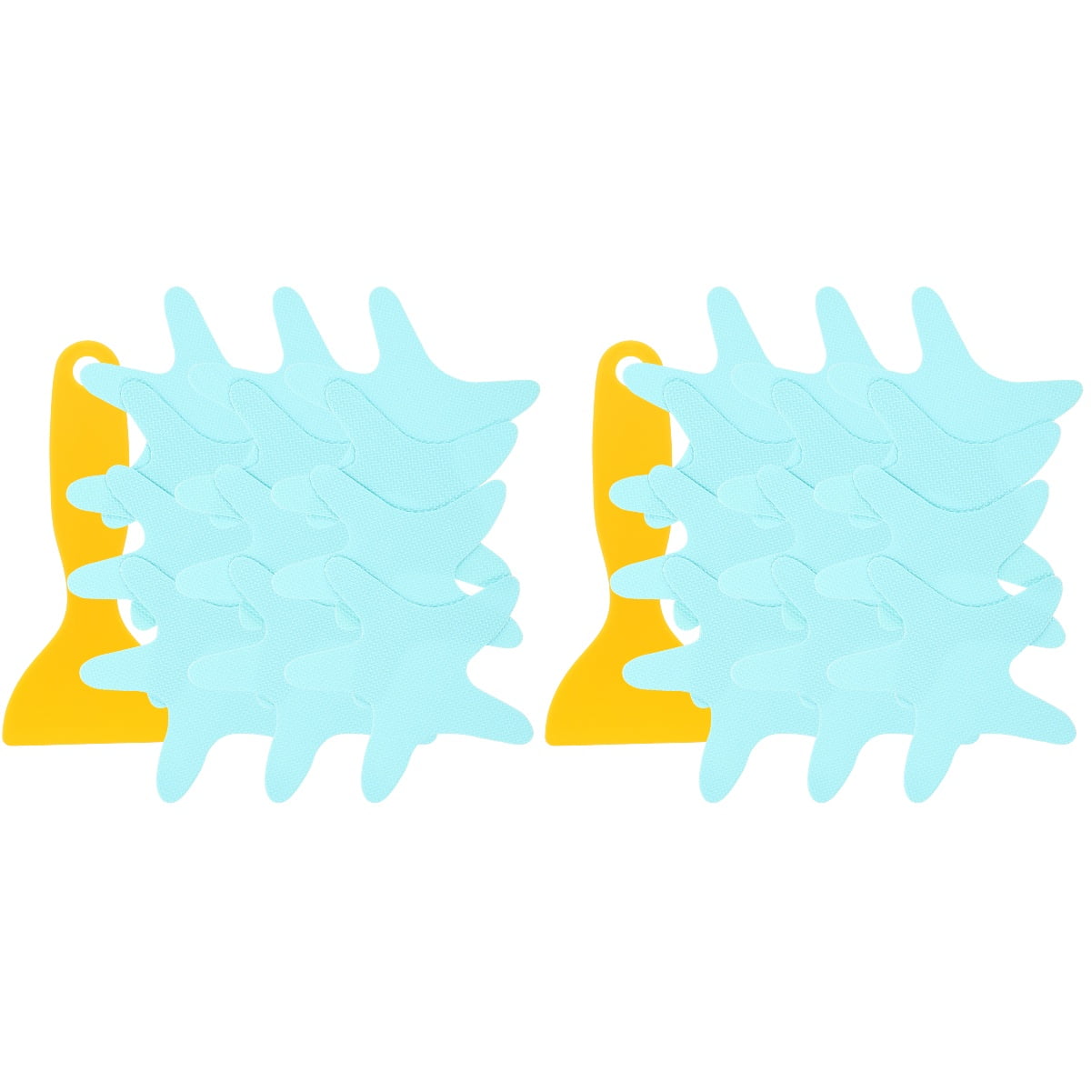 2 Sets of Antislip Bathroom Stickers Decorative Floor Decals Nonskid