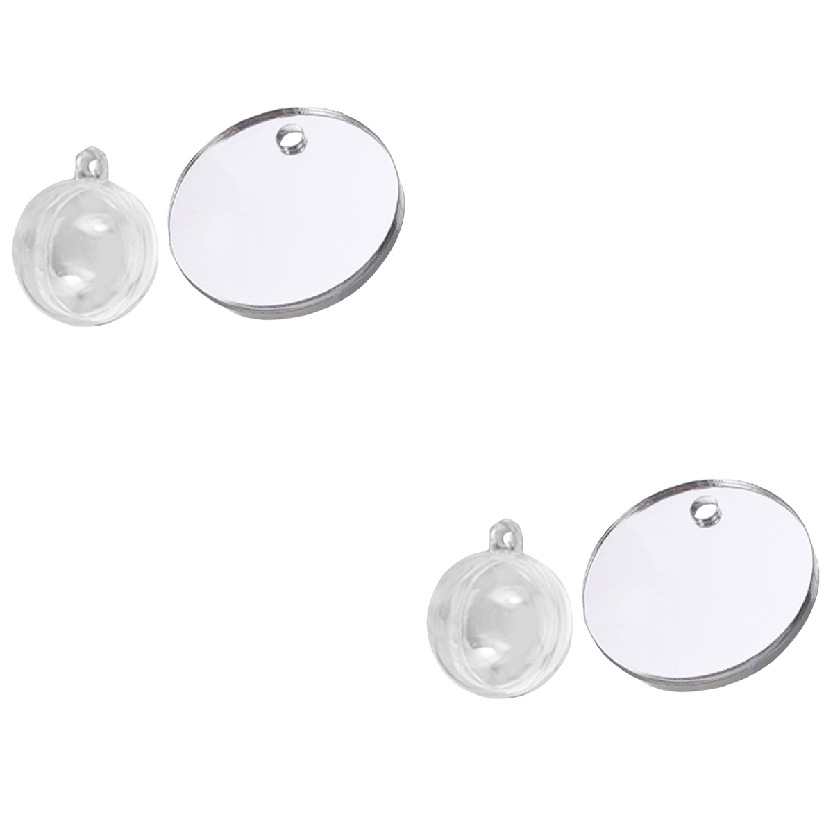 2 Sets of Aquarium Fish Mirror Round Floating Betta Mirror Fish Tank