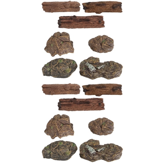 ifundom Artificial Tree Stump Miniature Garden Decor for Model Train Scenery, 2-Pack Realistic Landscape Accessories