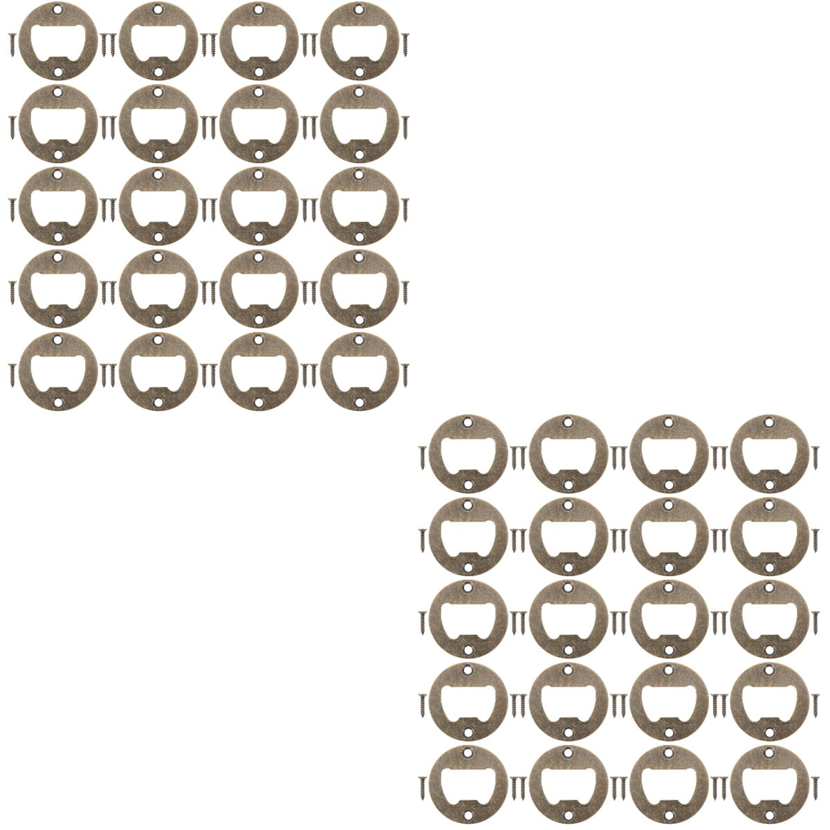 2 Sets of Bottle Opener DIY Insert Beer Bottle Opener Wrench Spanner With Screws