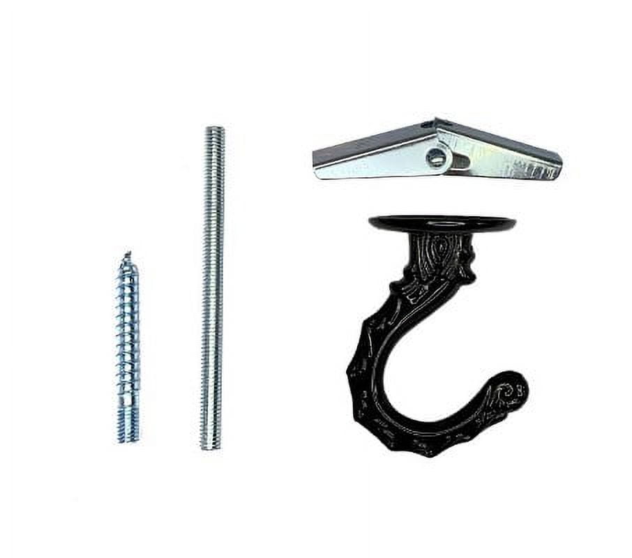 2 Sets of Ceiling Mount Hooks Heavy Duty Swag Toggle Hooks Metal