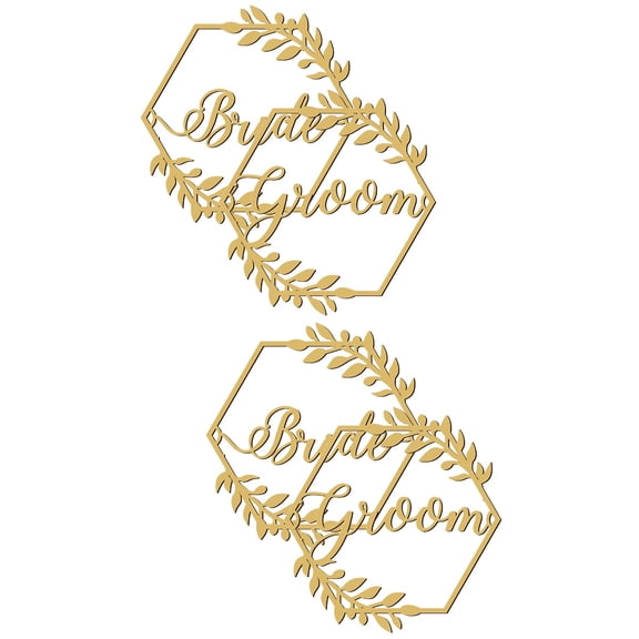 2 Sets Autumn Wedding Chair Signs for Reception Decorations, Fall Theme Seating Decor for Bridal Shower and Party