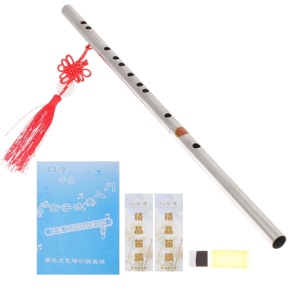 MERRYHAPY Chinese Style Metal Flute for Kids and Adults Easy to Play Accurate Tones Portable Musical Instrument