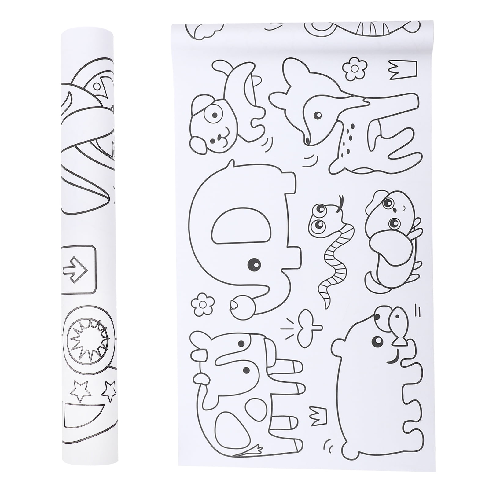 2 Sets of Coloring Paper Roll Children Coloring Roll Drawing Roll Paper
