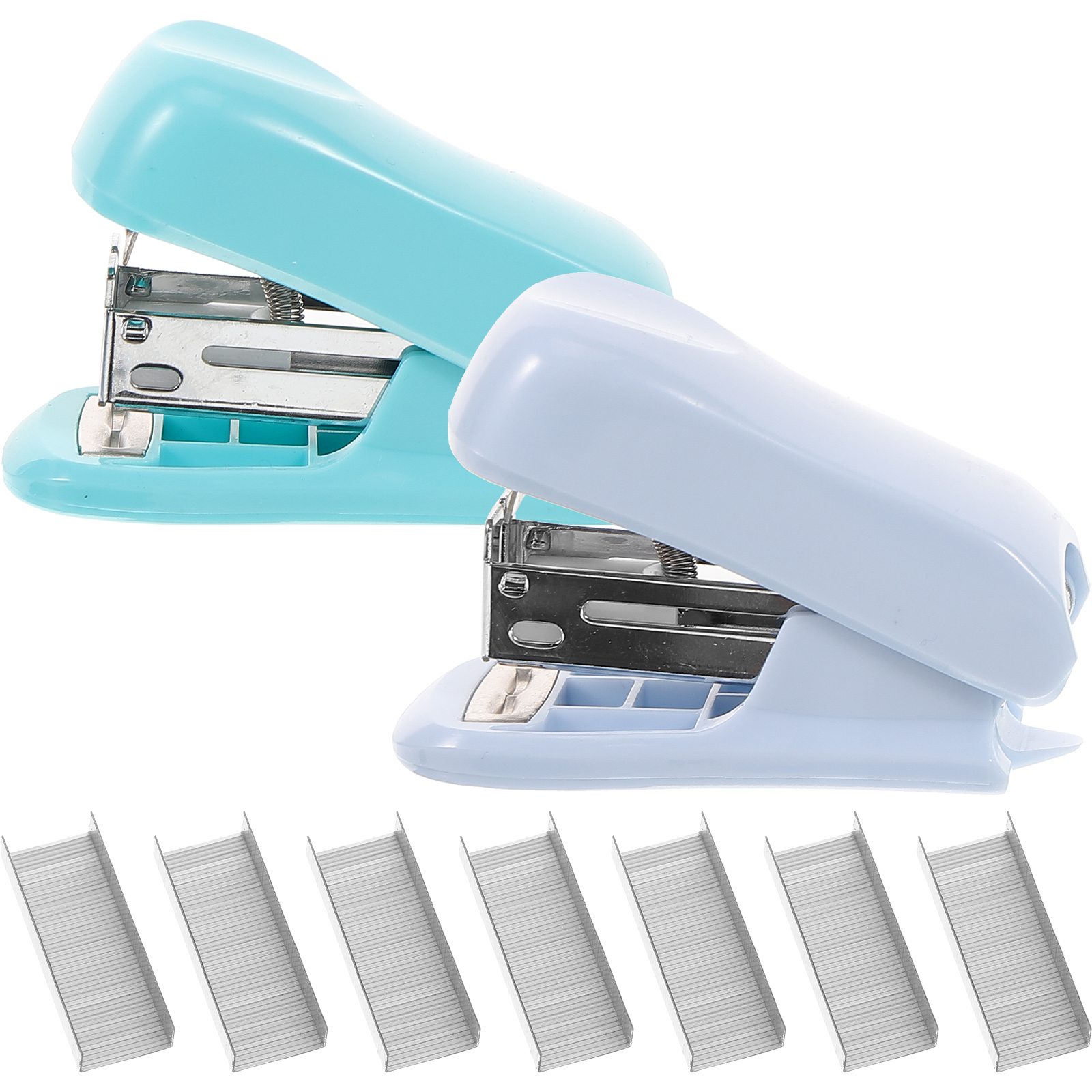 2 Sets of Convenient Staplers Metal Desk Staplers Professional Hand