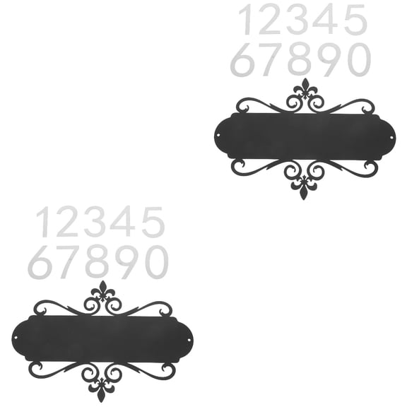 2 Sets of Creative Door Number Sign Door Plaque Wall Number Sign Durable Door Signs