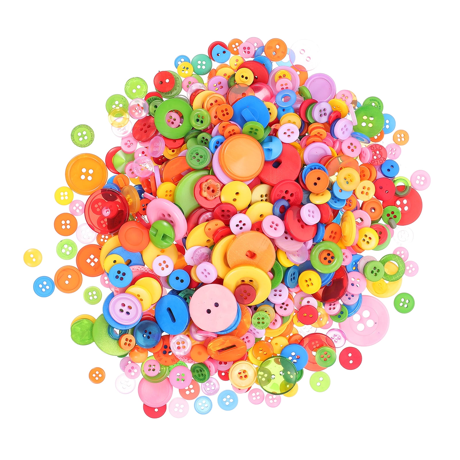 2 Sets  of DIY Colorful Buttons Home Sewing Buttons DIY Craft Buttons Decorative Buttons (Mixed Size)