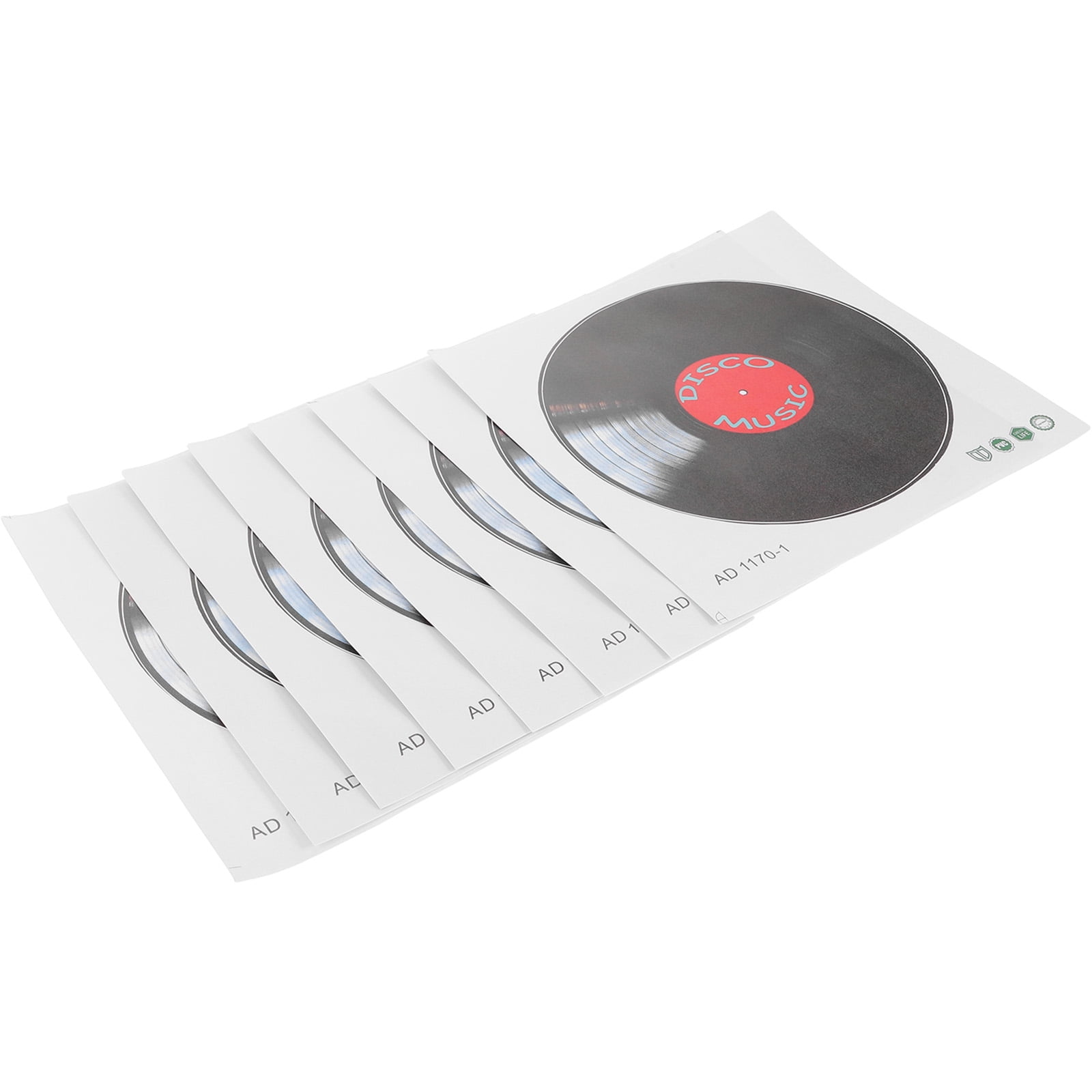 2 Sets of DIY Vinyl Record Wall Decal Music Party Wall Sticker Wall