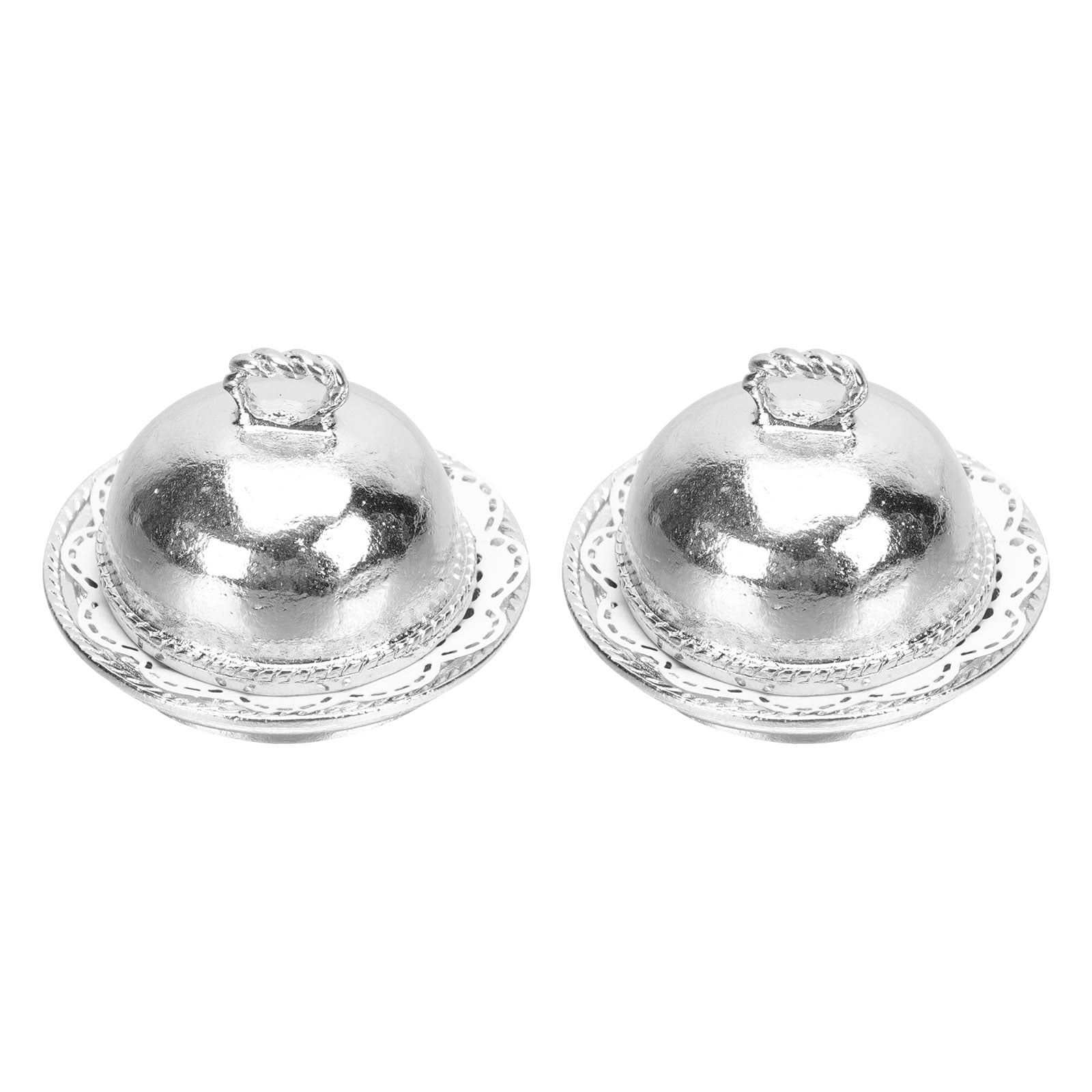 2 Sets of Doll House Trays Miniature Scene Accessories Toy House