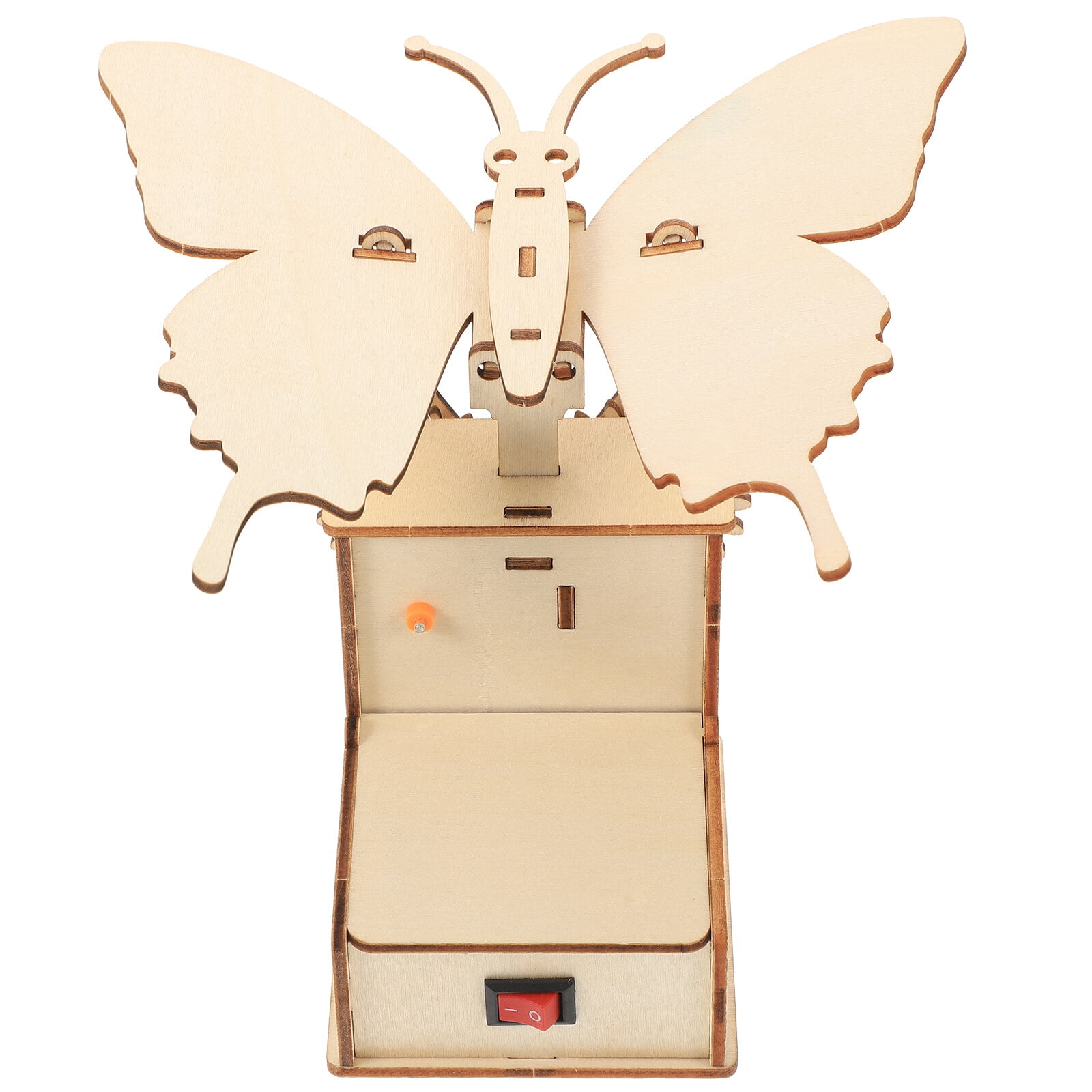 Eease 2 Sets of Wooden Butterflies Assemble Toy DIY Mechanical Wood