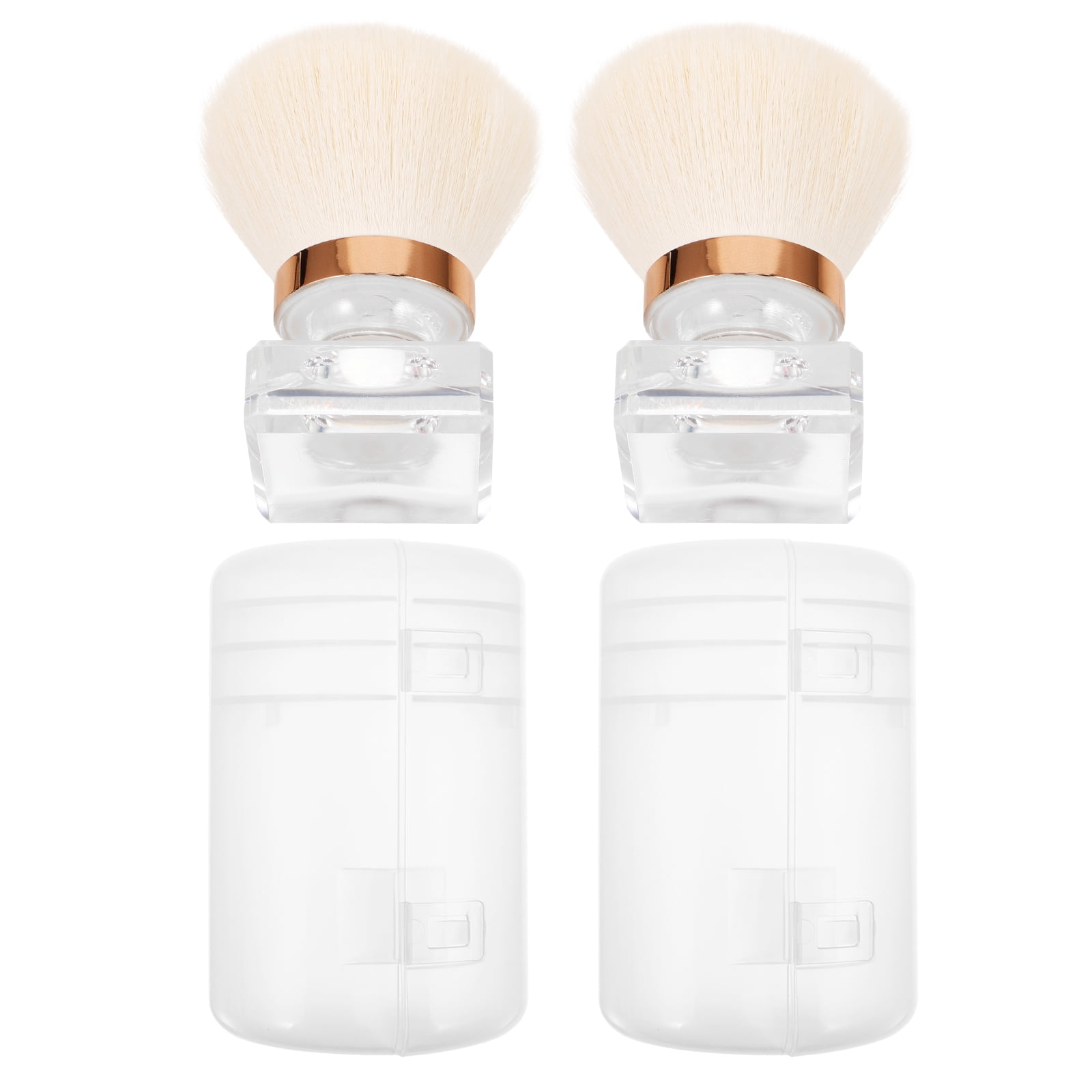 2 Sets of Face Powder Brush Loose Powder Brush Travel Foundation Brush