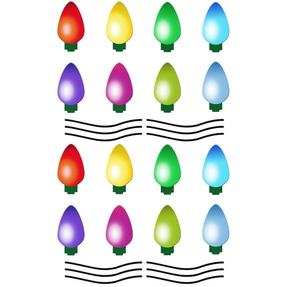 MERRYHAPY 2 Sets Reflective Christmas Light Magnets for Cars, Magnetic Night Safety Visibility Decorations