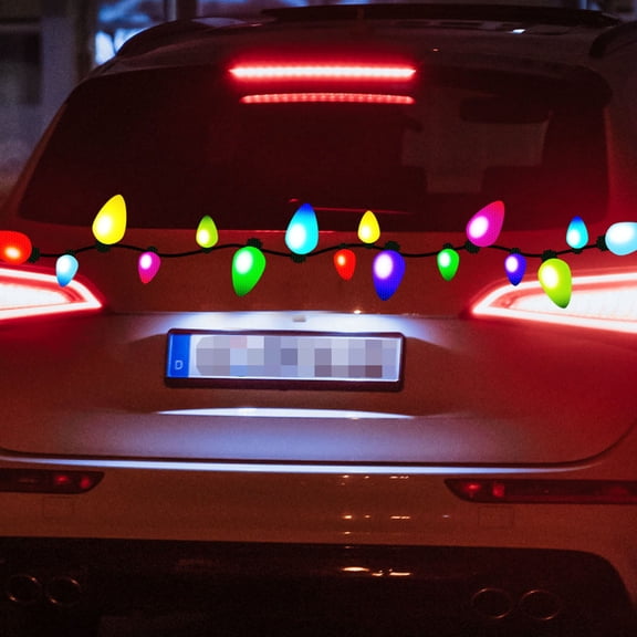 MERRYHAPY 2 Sets Reflective Christmas Light Magnets for Cars, Magnetic Night Safety Visibility Decorations