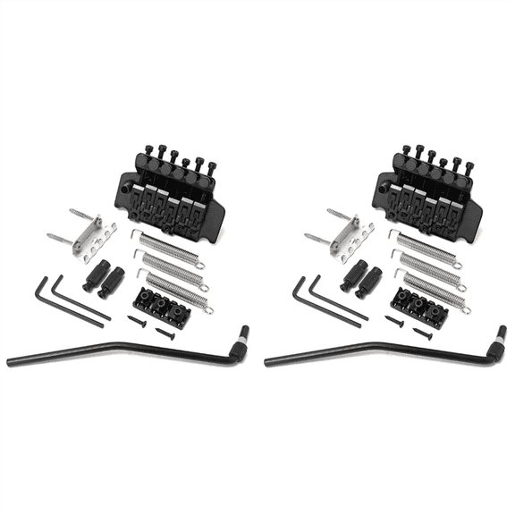 2 Sets of Guitar Bridge Accessories Double Swing Vibrato System String Board Complete Set
