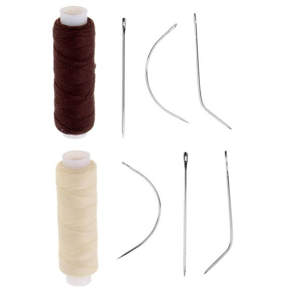 2 Sets of Hair Sewing Thread, Weaving Thread Extensions, Weft Weaving Braids