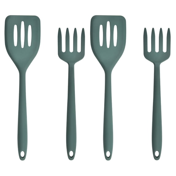 OHOIOLLA Safe Wok Spatula Flat Curved Professional Kitchen Use 2 Sets 11.3x2.8x0.8in