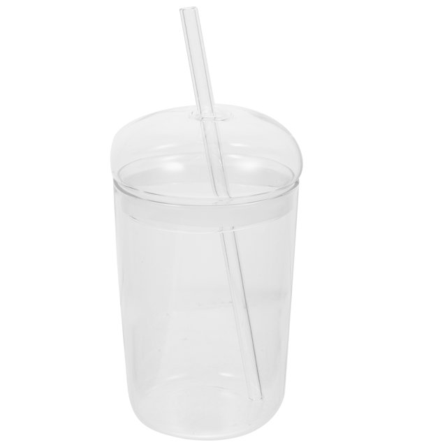 2 Sets of Milk Tea Cup Straw Milk Cup Glass Milk Cup Straw Milk Cup