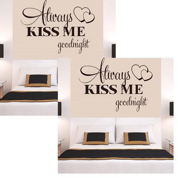 2 Sets of Mural Vinyl Art Home Goodnight Wall Sticker Bedroom Decor Decal Me Home Decor