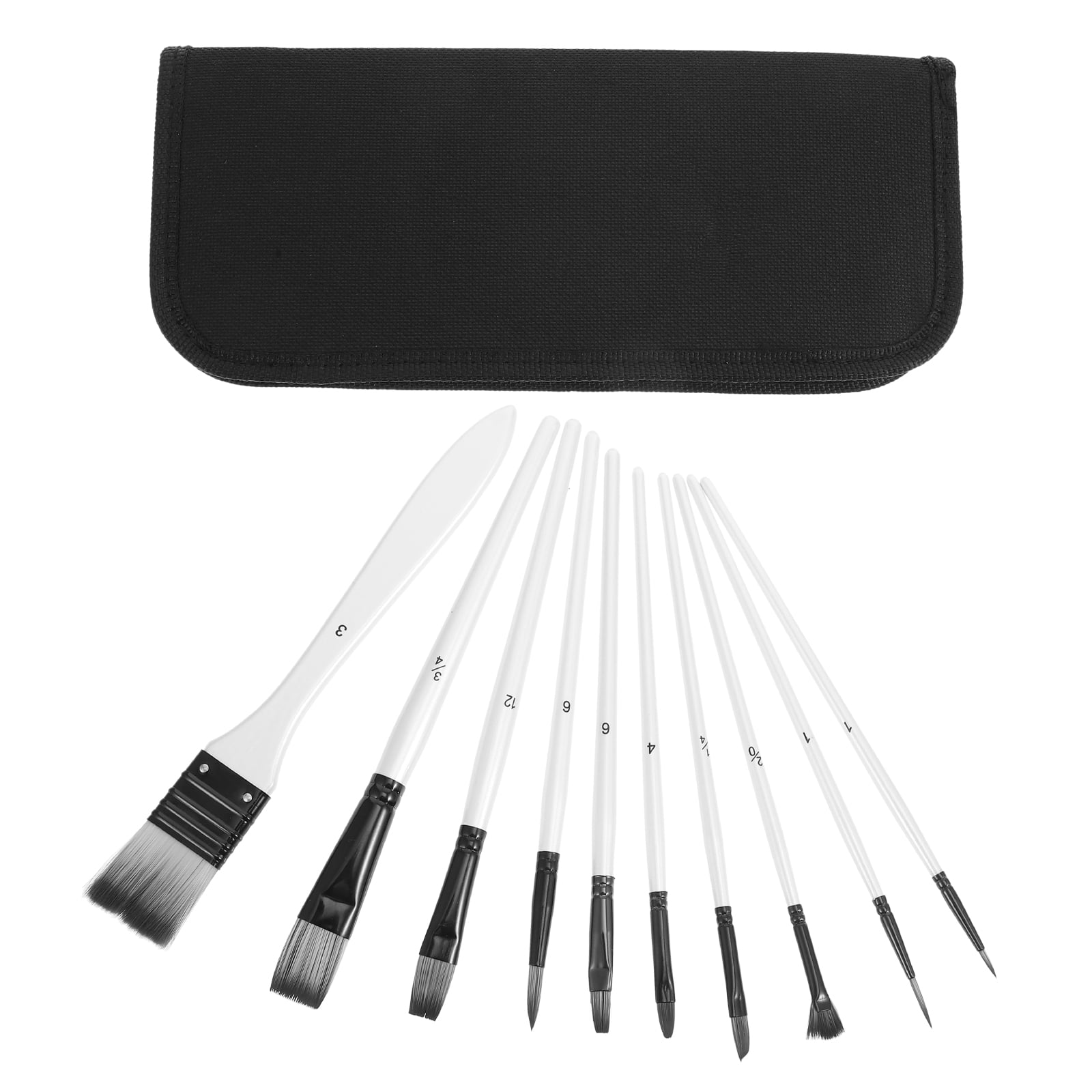 2 Sets  of Oil Painting Brushes Gouache Pens Watercolor Brushes Wooden Handle Pens