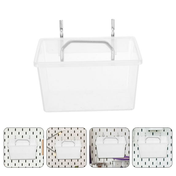2 Sets of Pegboard Bin Pegboard Accessory Plastic Storage Bin Pegboard Container with Pegboard Hook