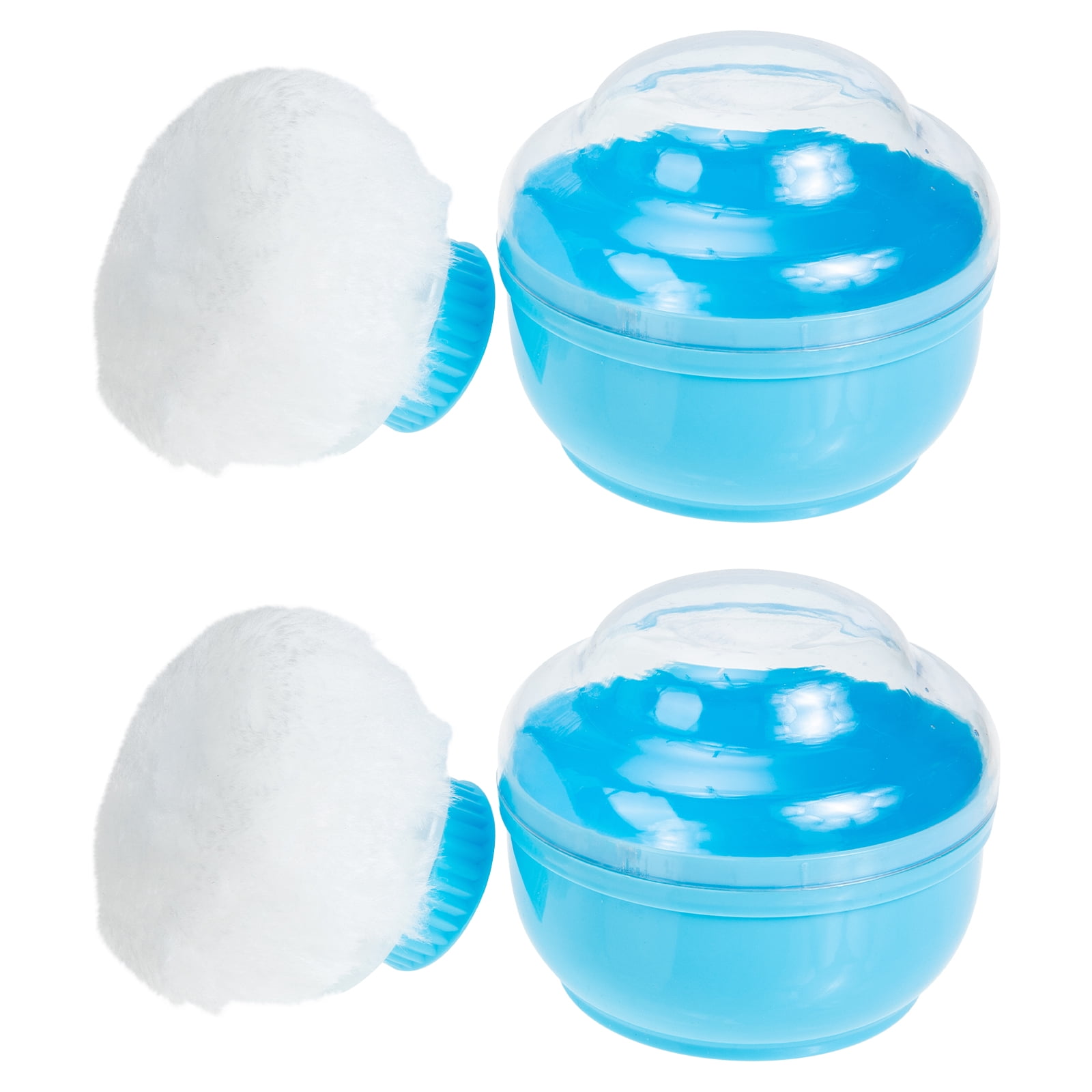 2 Sets of Powder Puff Box Empty Loose Powder Puff Body Villus Powder