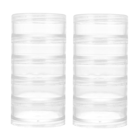 2 Sets of Professional One Piece Jewelry Storage Case Decorative Beads and Button Organizer