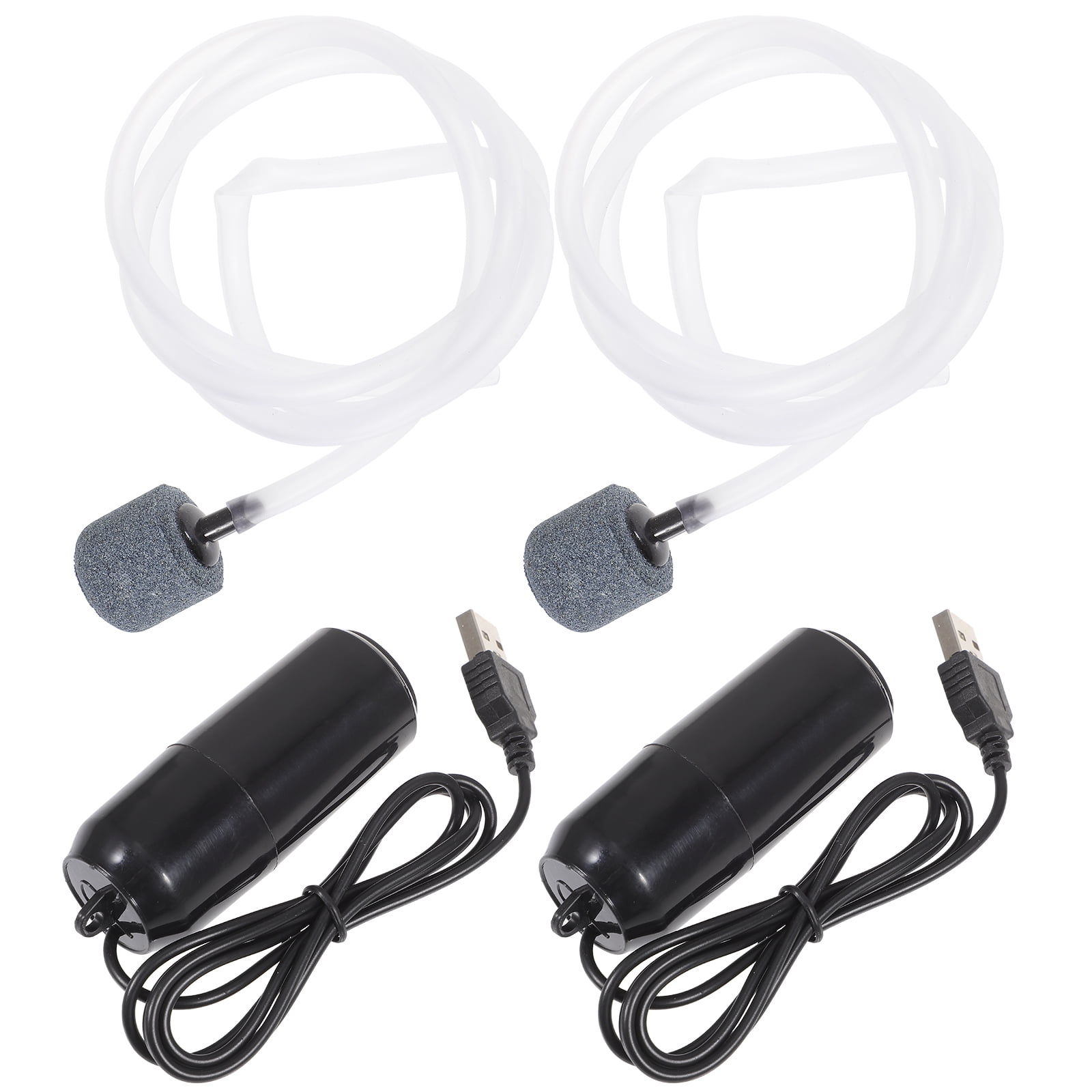 2 Sets of Professional USB Aquarium Water Pumps Plastic Aerator Pumps