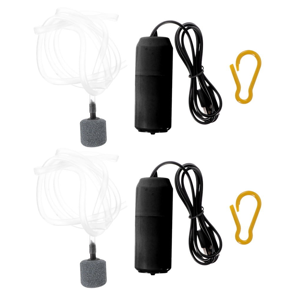2 Sets of Professional USB Aquarium Water Pumps Plastic Aerator Pumps
