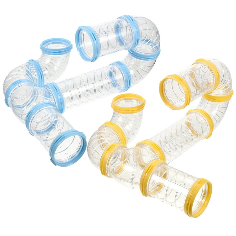 2 Sets of Rat Clear Tube Tunnel DIY Cage Tunnels Hamster Cage External Pipes for DIY