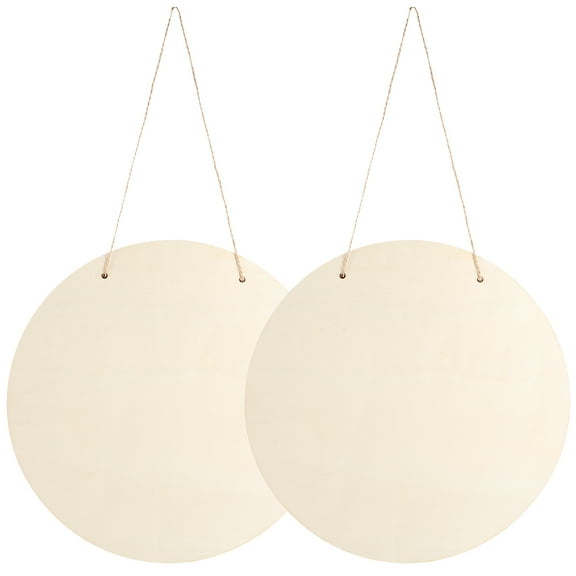 2 Sets of Round Blank Boards DIY Hanging Wooden Boards Wood Circles Sign for Crafts Wood Signs