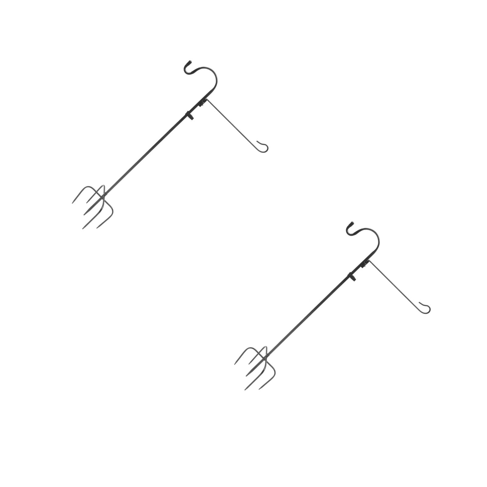 2 PCS Shepherds Hook for Bird Feeder Flag Holder Garden Flags Stand