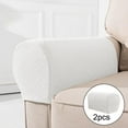 thumbnail image 1 of 2 Sets of Sofa Armrest Covers, Armrest Pads for Sofa Arm Couch . Adjustable White, 1 of 9