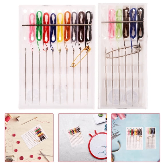 COMPUKAS Portable Sewing Repair Kit with Threads and Needles for Emergency