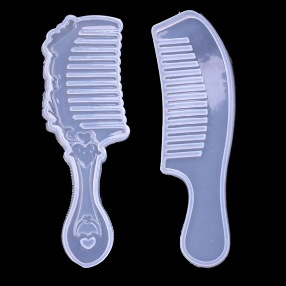 2x Resin Comb Silicone Mold Crystal Comb Silicone Mold DIY Hand Craft Resin Mold for Epoxy Resin Jewelry Silicone Molds