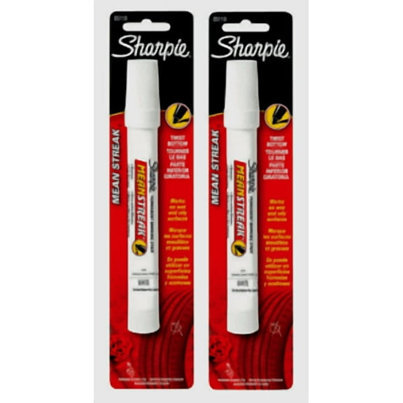 2 ~ Sharpie MEAN STREAK White Bold Tip PERMANENT MARKING STICK Multi Use 85118