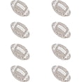 thumbnail image 1 of 2 Sheet Rugby Rhinestone Iron on Transfer Glitter Sport Balls Rhinestone Patches Smoked Topaz Hot Melt Rhinestone Patches Rugby Ball Shape Iron on Patches for Clothes Hats Decoration, 1 of 6