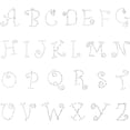 thumbnail image 1 of 2 Sheets 10.03"x7.48" Cursive Alphabet Letters from A-Z Hotfix Transfer Rhinestone Iron on Patches for Clothing DIY Projects Shoes Garments and Bags DecorationCrystal, 1 of 6