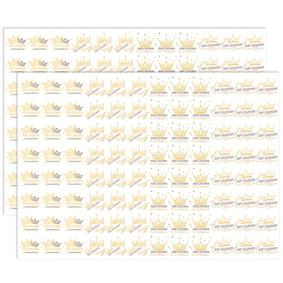 2 Sheets 192Pcs Transfer Stickers PET Film Gold Water Transfer Paper Underglaze Transfer DecalsDIY